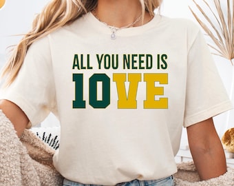 All You Need is Love Packers Shirt, Unisex Shirt-Gift For Her, All You Need Is Jordan Love Football Shirt, Gift For Her,Football Lover Shirt