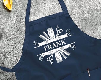 Custom Hair Stylist Apron, Funny Hair stylist Aprons, Funny Hairdresser Apron, Personalized Hair Stylist Apron, Apron for Men, Barber Apron