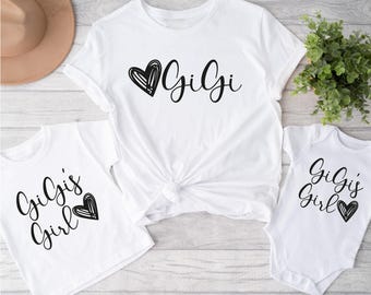 Gigi's Girl Shirt, Gigi Shirt, Matching Gigi & Me Shirts, Mother's Day Gift, Mother's Day, New Gigi Gift, Gigi Tshirt, Gift For New Baby