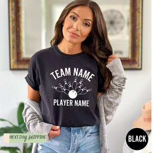 Custom Bowling Shirt, Bowling Team Shirt, Custom Tee, Personalized Bowling Shirt, Bowling Team Tee, Bowling Squad Shirt, Bowling Crew Shirt afbeelding 2