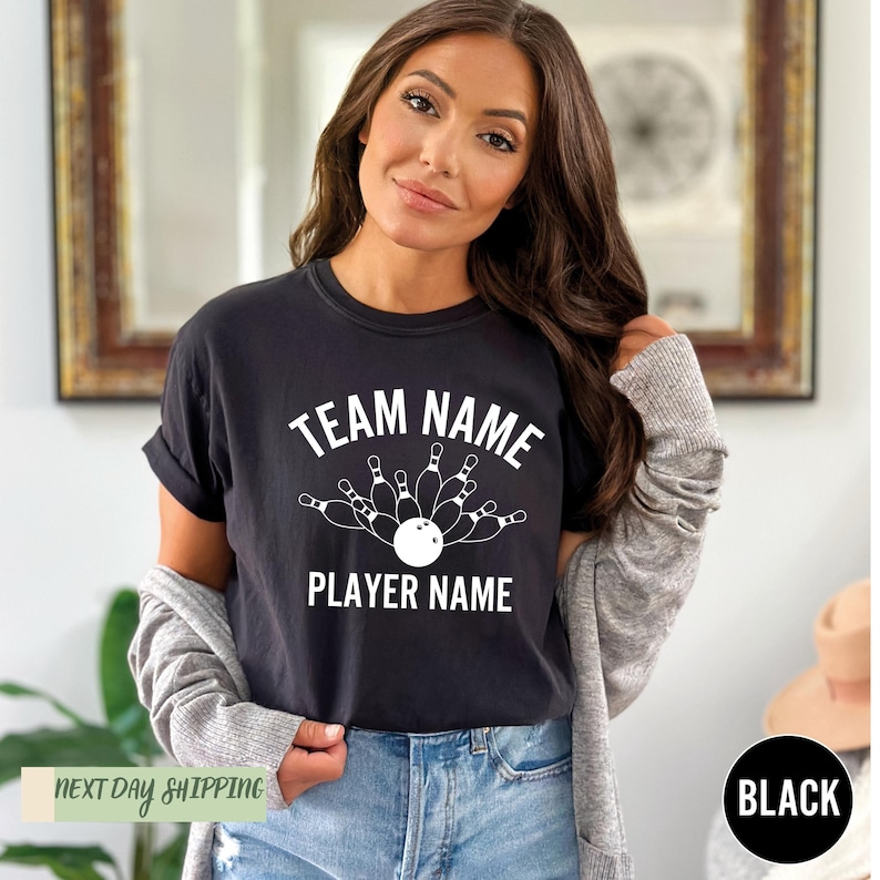 Custom Bowling Shirt, Bowling Team Shirt, Custom Tee, Personalized Bowling Shirt, Bowling Team Tee, Bowling Squad Shirt, Bowling Crew Shirt afbeelding 2