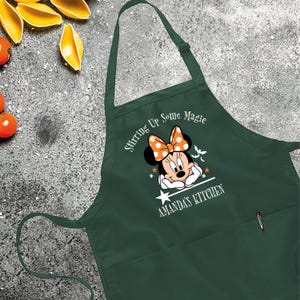 Minnie Halloween Apron, Disney Apron, Kitchen Witch Gift, Funny Halloween Apron With Pockets, Minnie Apron,Halloween Kitchen,Halloween Gifts
