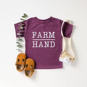 Farm Hand Kids Retro Shirt, Retro Natural Infant, Toddler Shirt, Youth & Adult Tee, Natural Shirt, Minimalist Farm Natural Bodysuit image 3