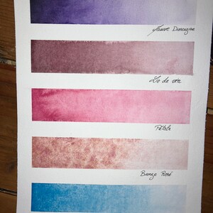 Aquarelles artisanales rose-violet image 2