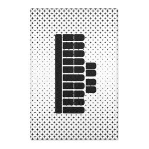 Puede incluir: Ilustración en blanco y negro de un muro de ladrillo sobre un fondo blanco con un pequeño patrón de estrellas.