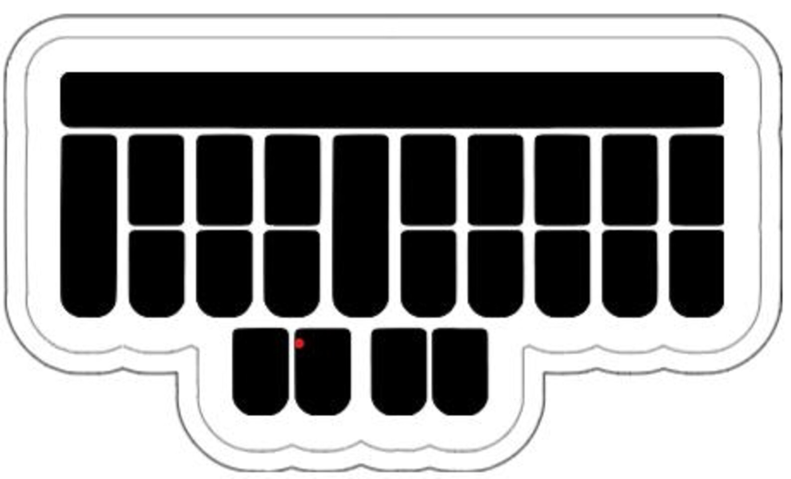 Steno Keybpard Steno Keyboard Sticker Decal, Stenography Keyboard Sticker, Steno ...