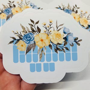 Steno Keyboard Floral Decal, Stenography Sticker, Steno Machine Decal, Laptop Court Reporter Decal, Court Reporting Sticker, Steno Must-Have