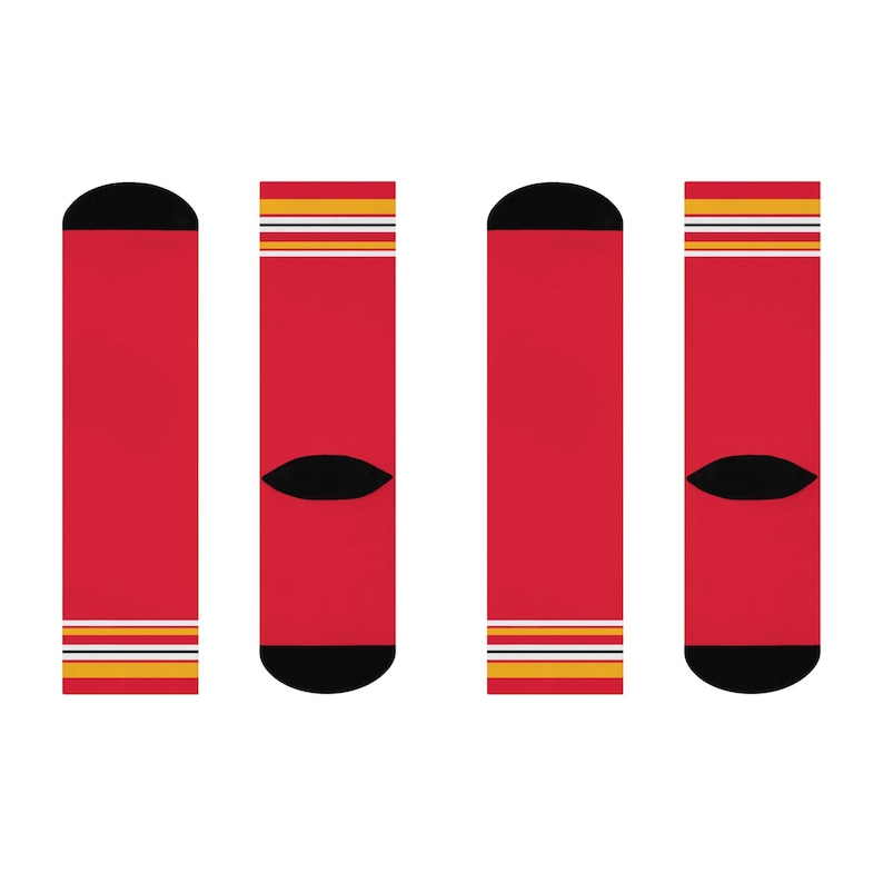 Kansas City Chiefs waaiersokken gewatteerde ronde sokken | Fankleding NFL-team afbeelding 4