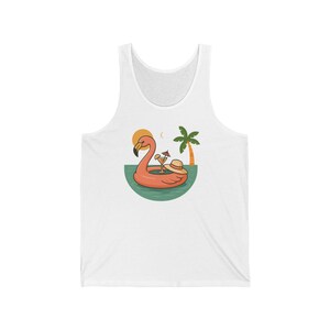 Tropical Vibes Unisex Jersey Tank: Summer Shirt, Beachwear, Pool Party Attire, Vacation Essential, Gift for Him/Her