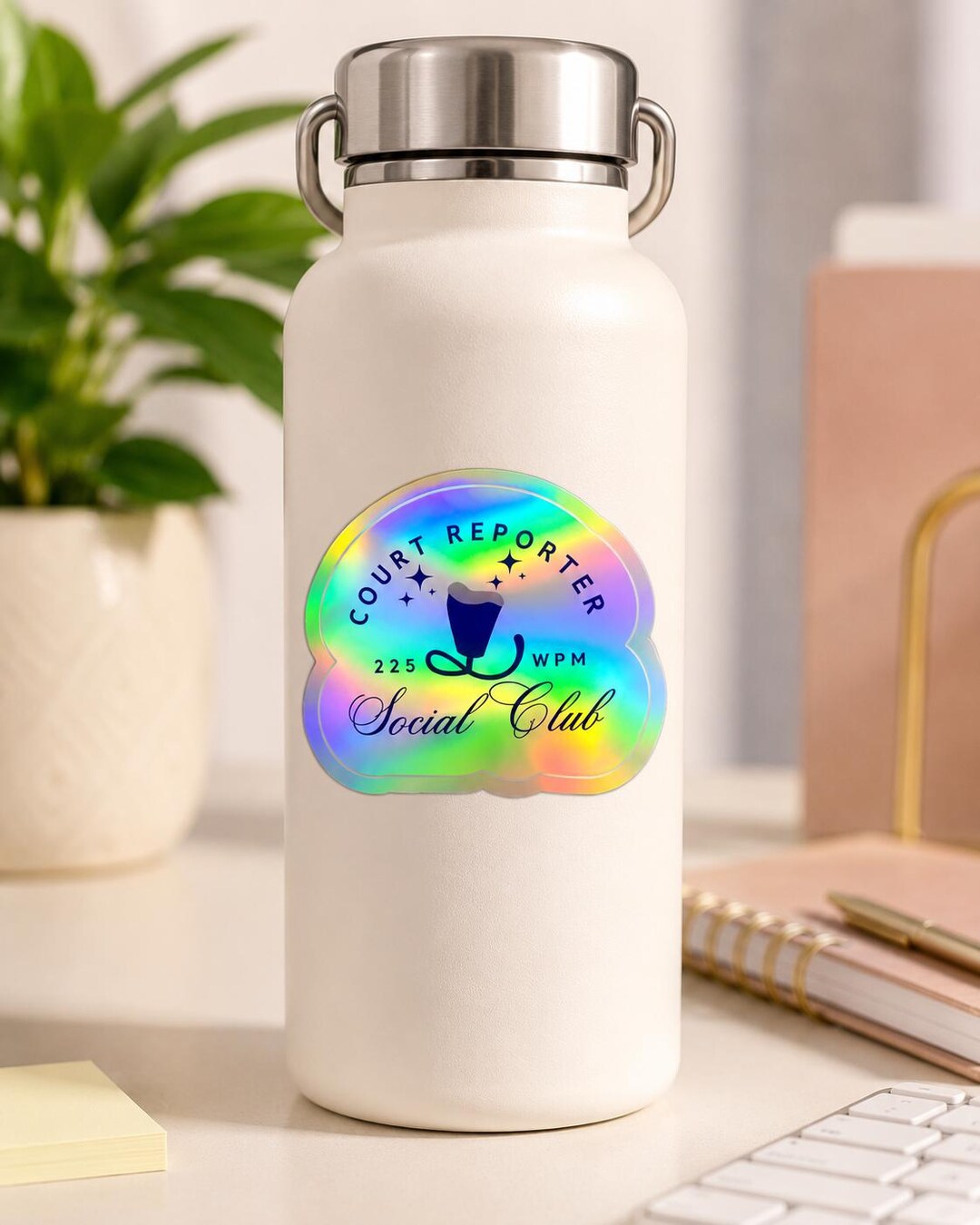 Repoting Room Sticker Holographic Voice Court Reporter Sticker | Steno Decal | Waterproof ...