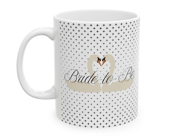 Förlovningsmugg, present till blivande brud, nyförlovad mugg, hon sa ja-mugg, bröllopsplaneringsmugg, present till bruddusch, kaffemugg, tekopp