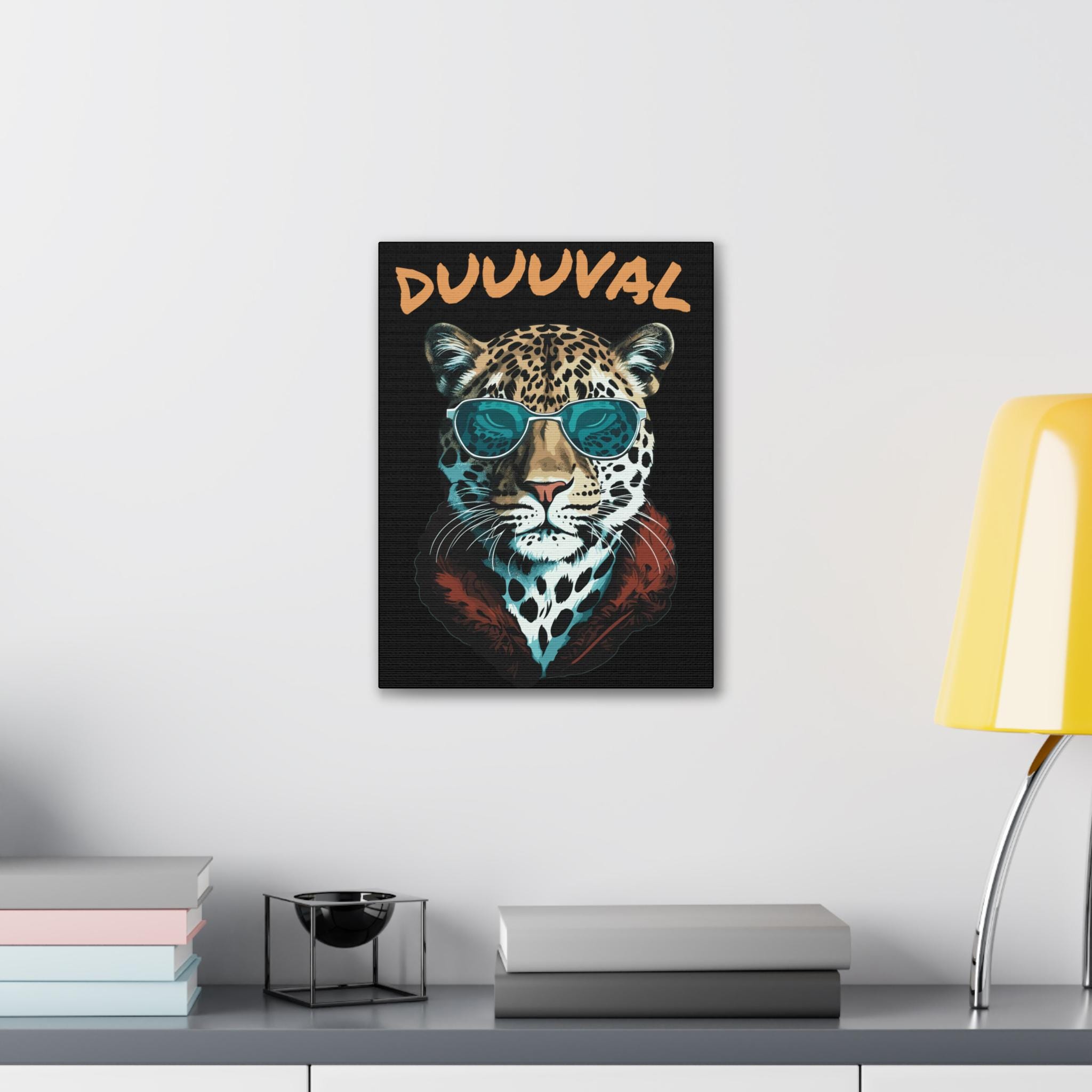Duuuval Canvas Wall Art - Retro Animal Decor, Jags Duval County