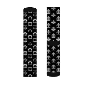 Scales of Justice Socks, Funny Attorney Judge Gift, Law Student or Graduate Lawyer Appreciation, Legal Symbol Dress Apparel, Gavel