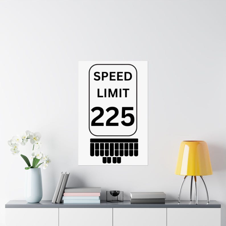Speed Limit 225 Steno Keyboard Matte Vertical Poster Etsy