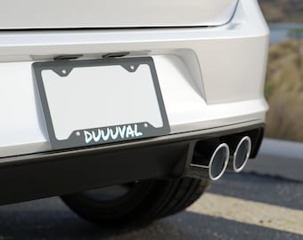 DUUUVAL Metal License Plate Frame - Duval County Jaguars Fan 904, Gift for Car Enthusiasts, Football Fan Decor, Vehicle Accessory, Team