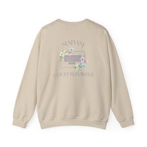 Court Meldet Sweatshirt, Madam Court Reporter Steno Keyboard Bekleidung Pullover, Unisex Heavy Blend Rundhalspullover