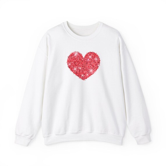 Red Heart Sweater, Valentine's Day Sweatshirt, Heart Sweater, Love