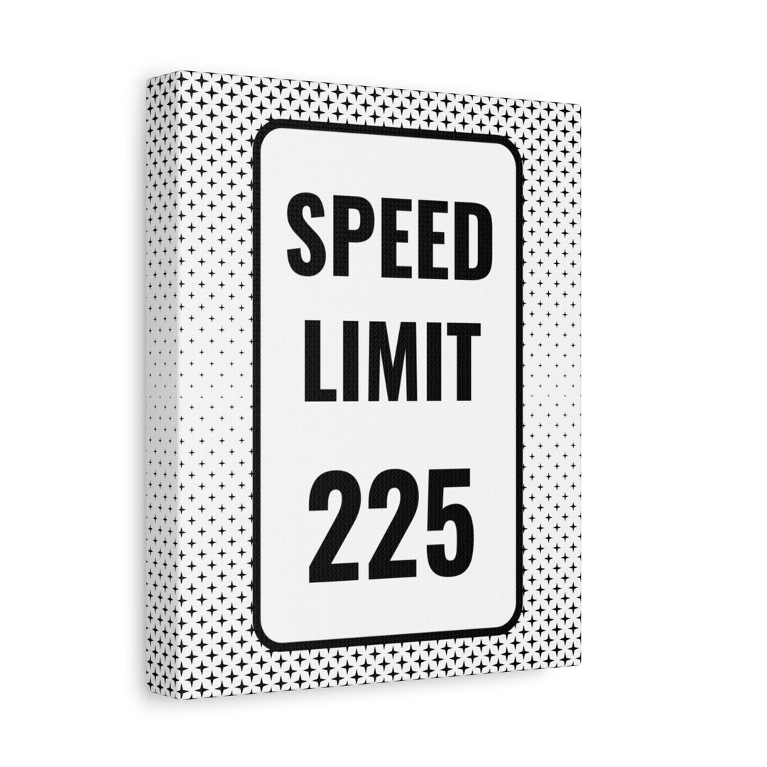 Canvas Print, Speed Limit 225 Steno Student Court Reporter Art