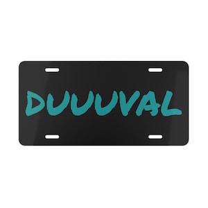 License Plate, Jacksonville Jaguars Fan Gift, Car Accessories, Football Decor, DUUUVAL Vanity Plate