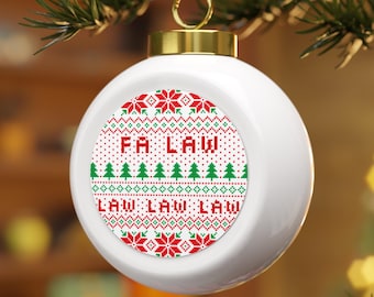 Funny Lawyer Christmas Ball Ornament