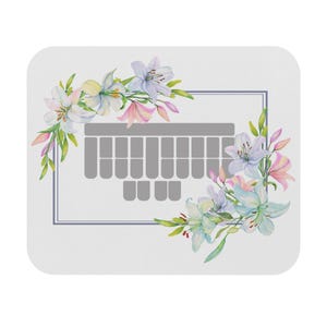 Court Reporter Steno Keyboard Mouse Pad, Stylish Steno Court Reporting Gift, KROERT Keyboard Decor, Stenographer Gift