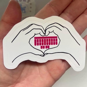Steno Love Keyboard, Stenography Sticker, Steno Machine Decal, Laptop Court Reporter Decal, Court Reporting Sticker, Steno Must-Have