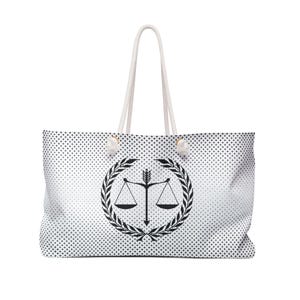 Scales of Justice Tote, Legal Tote Bag, Lawyer Gift, Law School Student, Attorney Weekender Bag, Attorney Gift