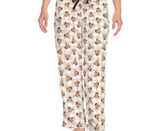 Pantalones de pijama de vaca de las Tierras Altas, pantalones de pijama de estilo campestre, pijamas para amantes de las vacas, regalo de cuadros vichy para amantes de las vacas campestres.