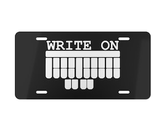 Divertida matrícula personalizada de taquígrafo judicial, accesorio para coche de taquígrafo