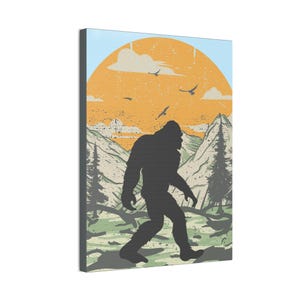 Canvas Stretched, Bigfoot Art, Sasquatch, Skunk Ape Canvas - Wall Decor, Nature Lover Gift, Cryptid Enthusiast, Mythical Creature Art,