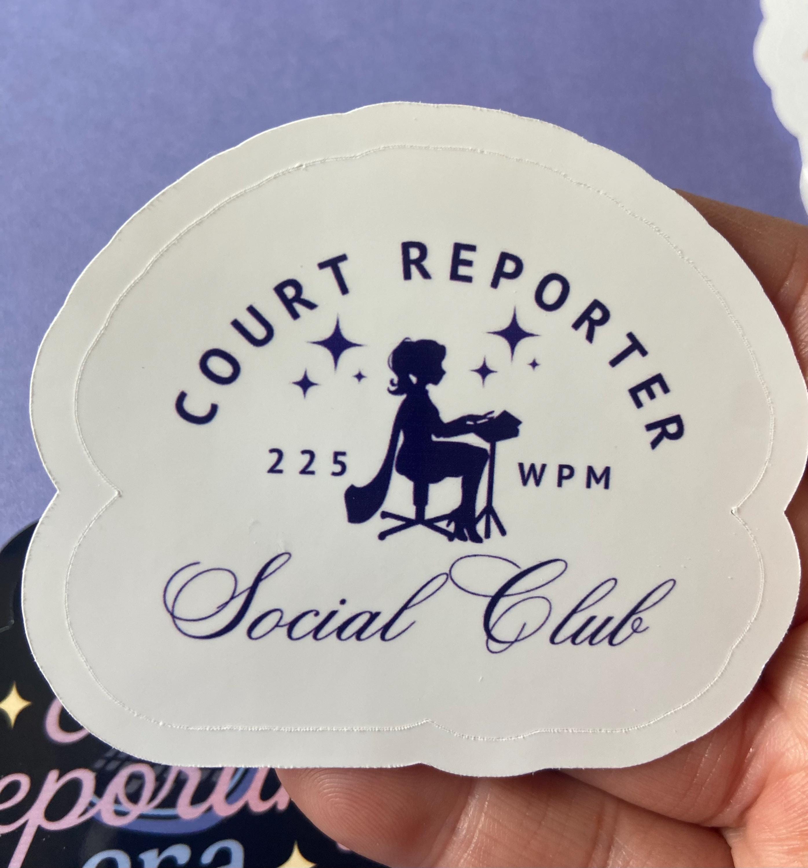 Repoting Room Sticker Court Reporter Sticker Pack | Steno Laptop Stickers | Court Reporting ...