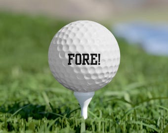 Fore Golfbälle, Golfbälle | 6 Stück Fore Design für Golfer Golfer Must-Have Geschenk