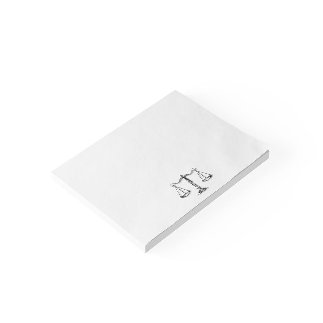 Legal Gift Post-it Note Pads, Scales of Justice Lawyer Judge Office ...