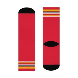 Kansas City Chiefs waaiersokken gewatteerde ronde sokken | Fankleding NFL-team afbeelding 6