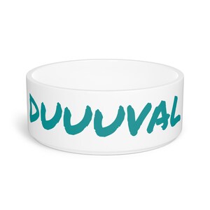 DUUUVAL PET BOWL, Jags Fan Dog Bowl,  Jacksonville Jaguars Pet Swag, 904