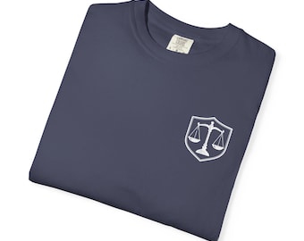 Scales of Justice T-Shirt, Casual Law Shirt, Lawyer Judge Attorney Soft Shirt, Legal Gift