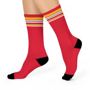 Kansas City Chiefs waaiersokken gewatteerde ronde sokken | Fankleding NFL-team afbeelding 2