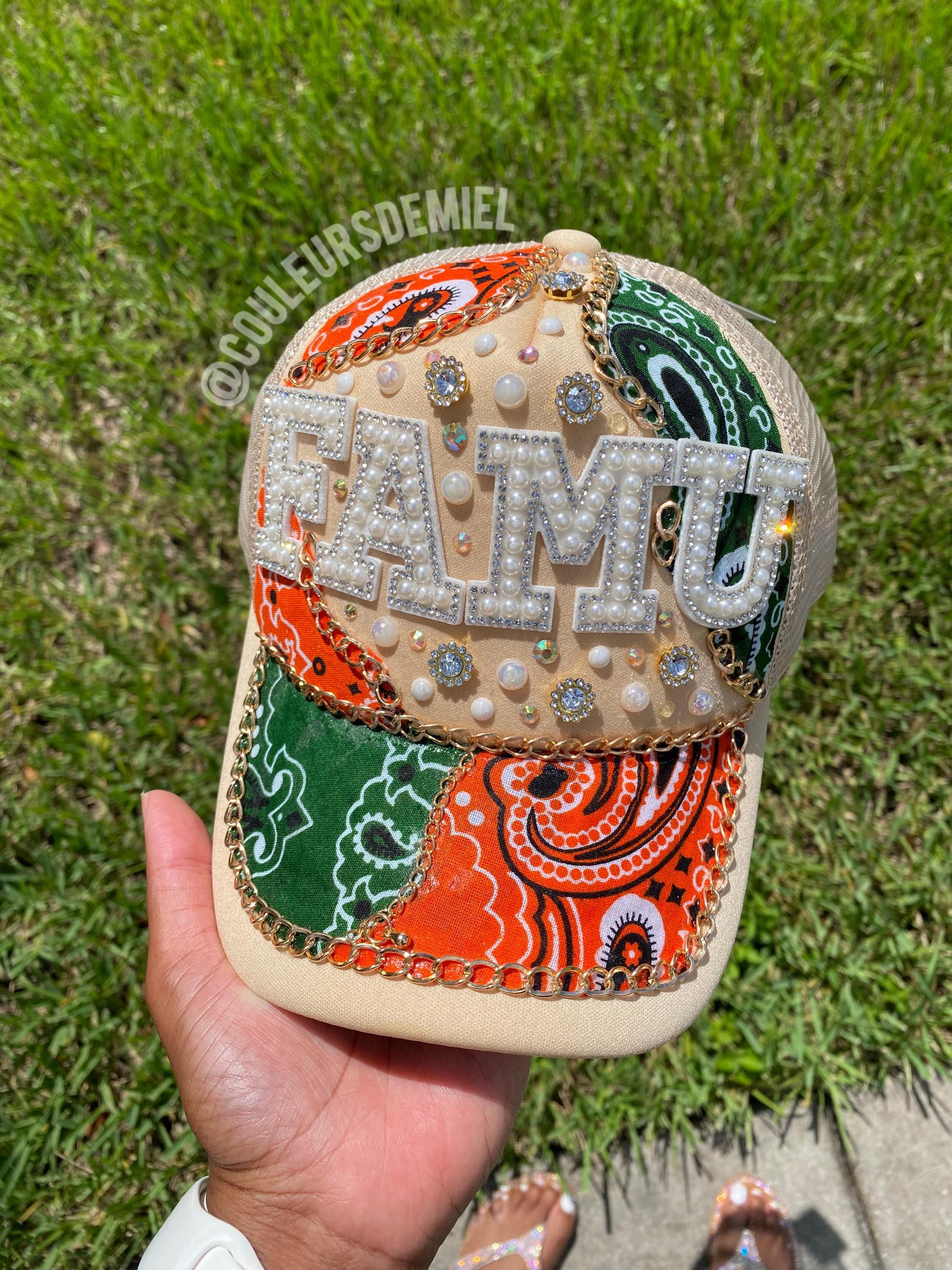 Bespoke Custom pearl hat Diamonds & Pearls Fitted Cap – Francoise & Company main image 4
