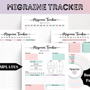 Migraine Tracker Printable Headache Log Pain Symptoms - Etsy