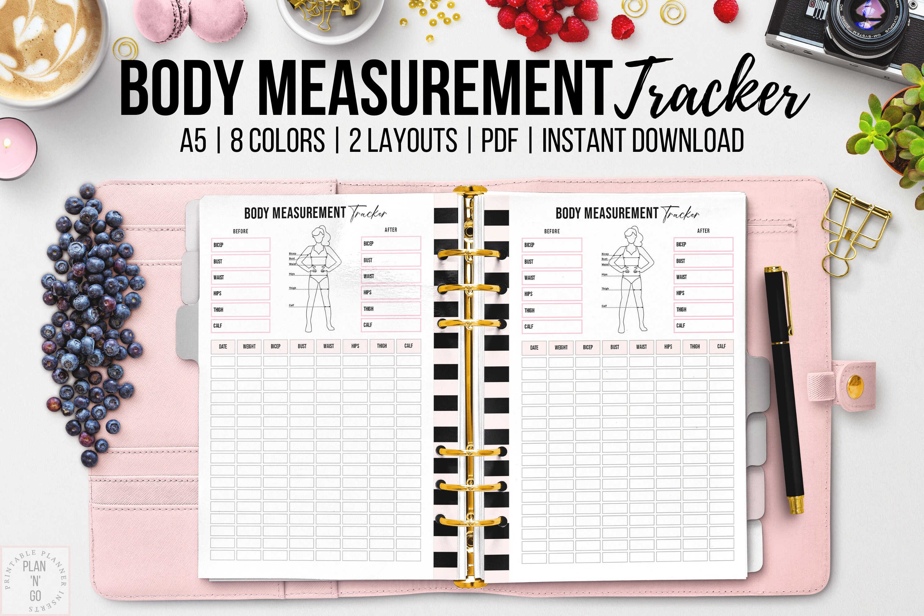 Body Measurement Tracker Printable Measurement Chart Body - Etsy