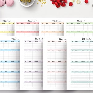 Printable Bill Tracker, Bill Payment Log, Household Expenses, Budget Template, Finance Planner Insert, Classic Happy Planner image 5
