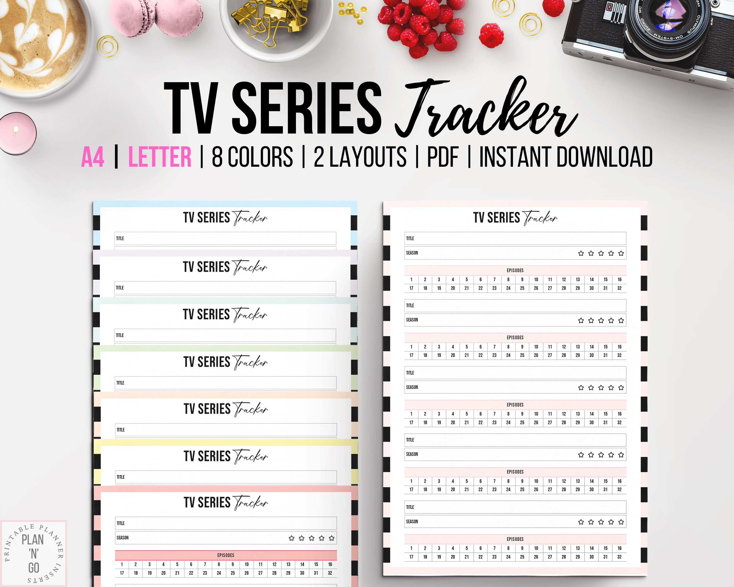 Episode Tracker Printable, A4, Letter, Television Journal, TV Show ...