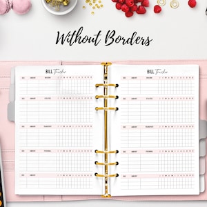 Printable Bill Tracker, Bill Payment Log, Household Expenses, Budget Template, Finance Planner Insert, Classic Happy Planner image 3