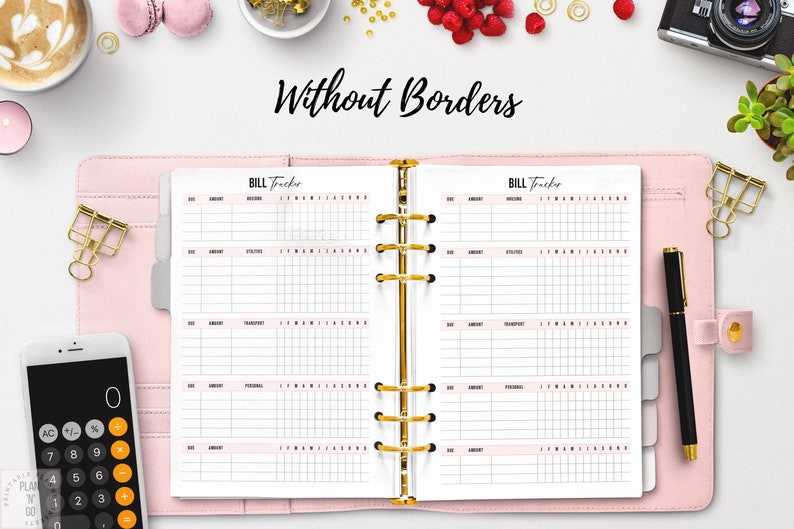 Printable Bill Tracker, Bill Payment Log, Household Expenses, Budget Template, Finance Planner Insert, Classic Happy Planner image 3