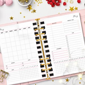 Month at a Glance Printable, Monthly Undated Calendar, Bill Tracker ...