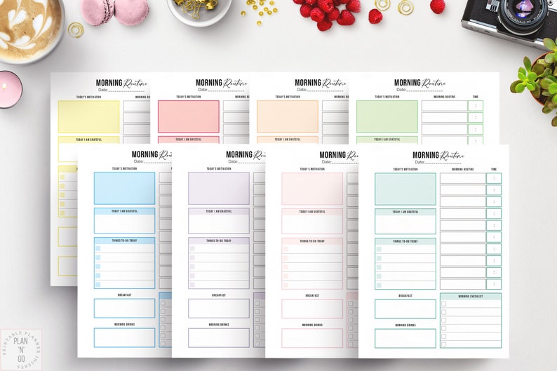 Printable Routine Checklist, Routine Planner, Habit Tracker, Morning ...
