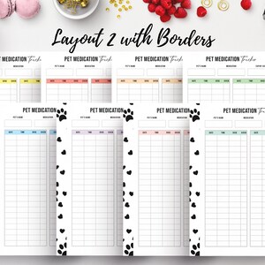 Pet Medication Tracker, Printable Pet Medicine Chart, Pet Planner ...