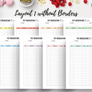 Photo inspiration: Gallery Detail: Pet Medication Tracker Printable Pet Medicine Chart Pet Planner