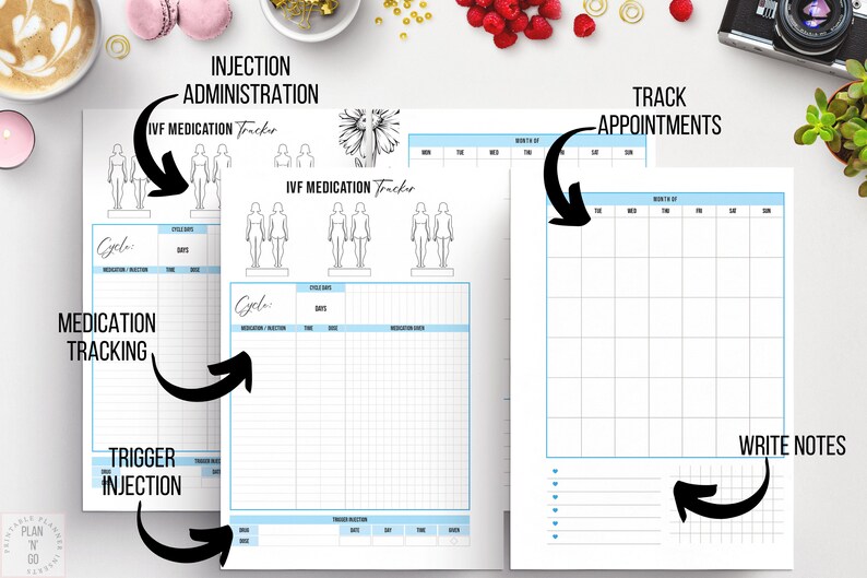 IVF Medication Tracker, Printable IUI Medication, Infertility Planner ...