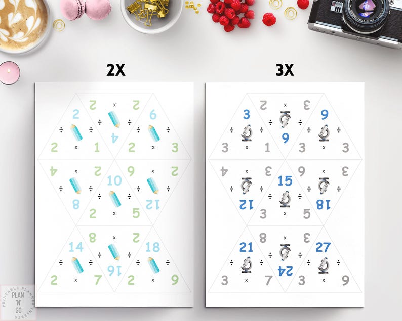 Multiplication and Division Triangle Flash Cards for Children - Etsy